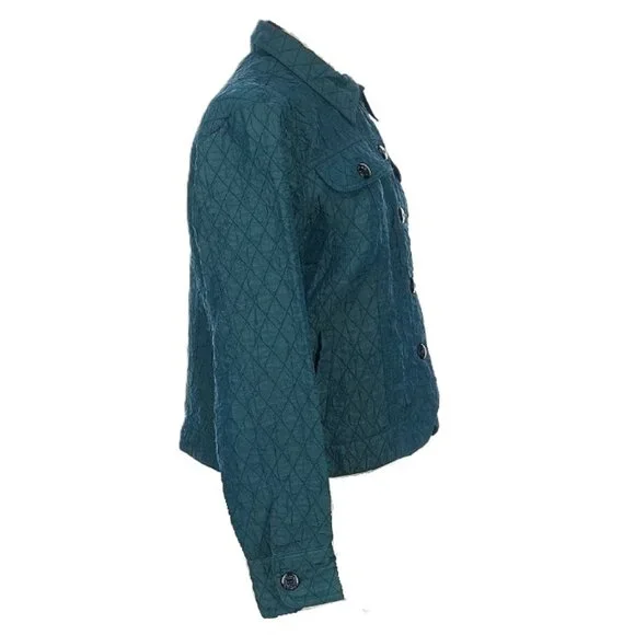 Coldwater Creek Crinkle Diamond Quilted Jacket - Picture 14 of 16